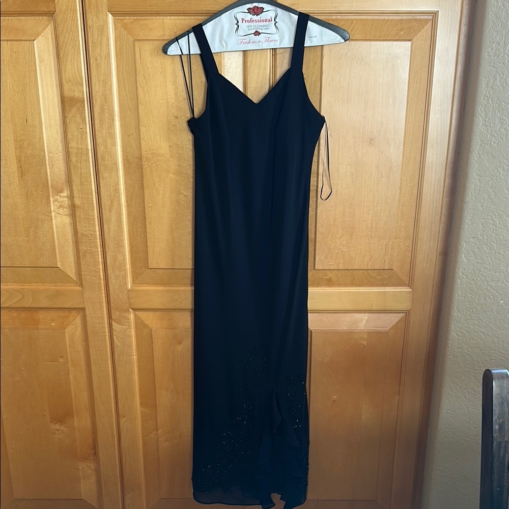 R & M Richards Black Midi Dress